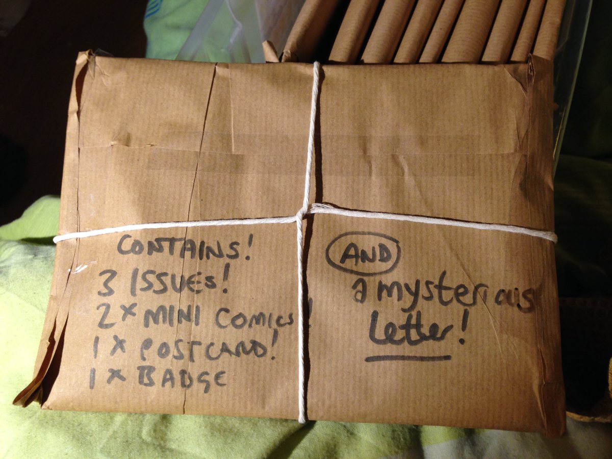 commonswings's tweet photo. The Common Swings Mystery Parcel... available at #scribblecon on Saturday! #comics #parcels #rumness https://t.co/Xkno6GUkvU