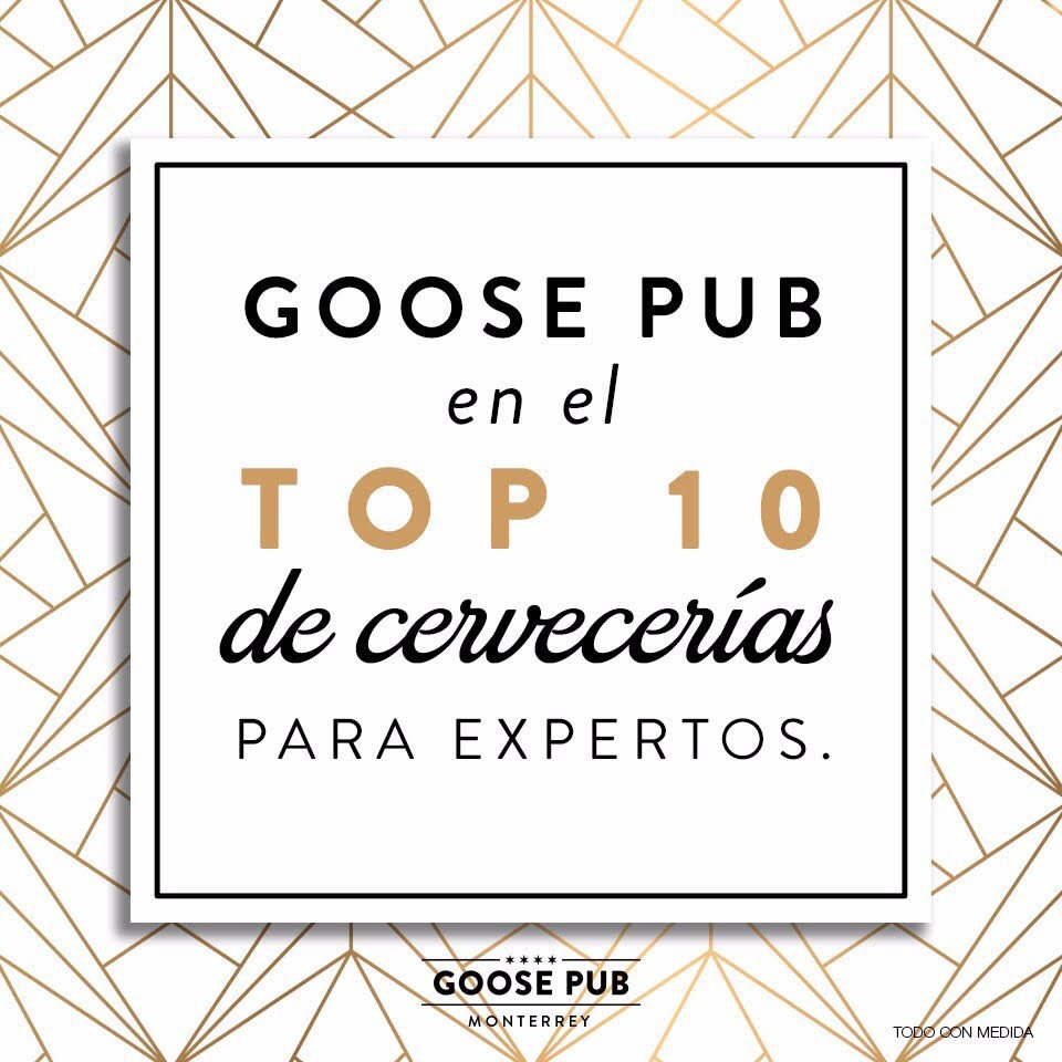 GoosePubMTY's tweet photo. Gracias @ElConocedorMx por la nota, los esperamos para que vivan un experiencia increíble en la casa de @GooseIsland https://t.co/XsZs5U1S9o https://t.co/g8EuelH0iO