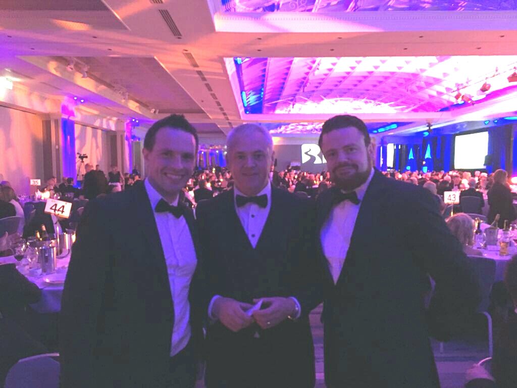 All smiles after a lovely dinner. Best of luck in  your categories! Fingers crossed 👐 <a href="/Clancy_Drangan/">Clancy</a> #ICIAwards