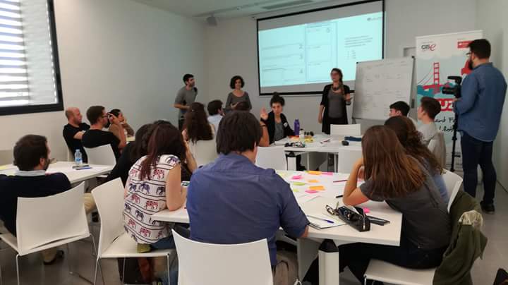 Hoy sesión de #Yuzz  guiada por Naiara de #Ulule y Núria de #Lazzum  basándose en nosotr@s!
Seguimos sumando, + gente, + ideas y + fuerza!