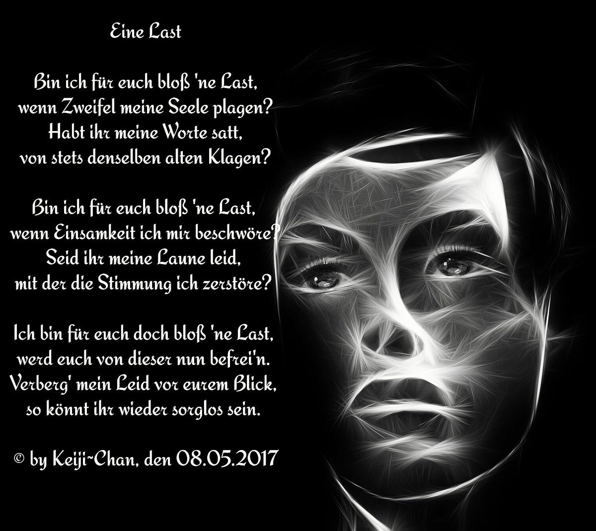 Keiji Chan Eine Last Keijichan Nachdenklich Melancholisch Duster Gedicht Lyrik Poems Poetry Lyric Last Depression Maske Blick Seele T Co L3w0wuerbx