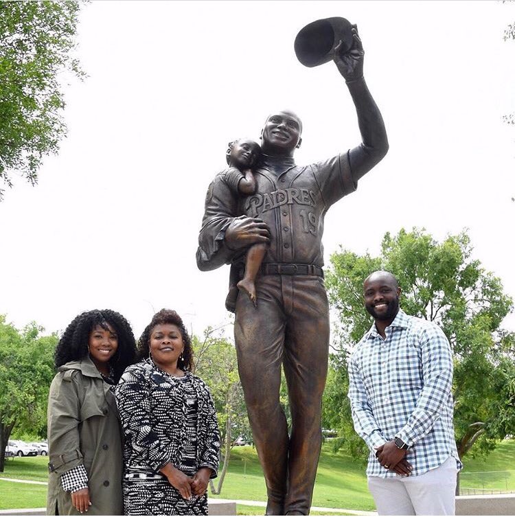 HAPPY BIRTHDAY TONY GWYNN AND STATUE AT LAKE POWAY 
