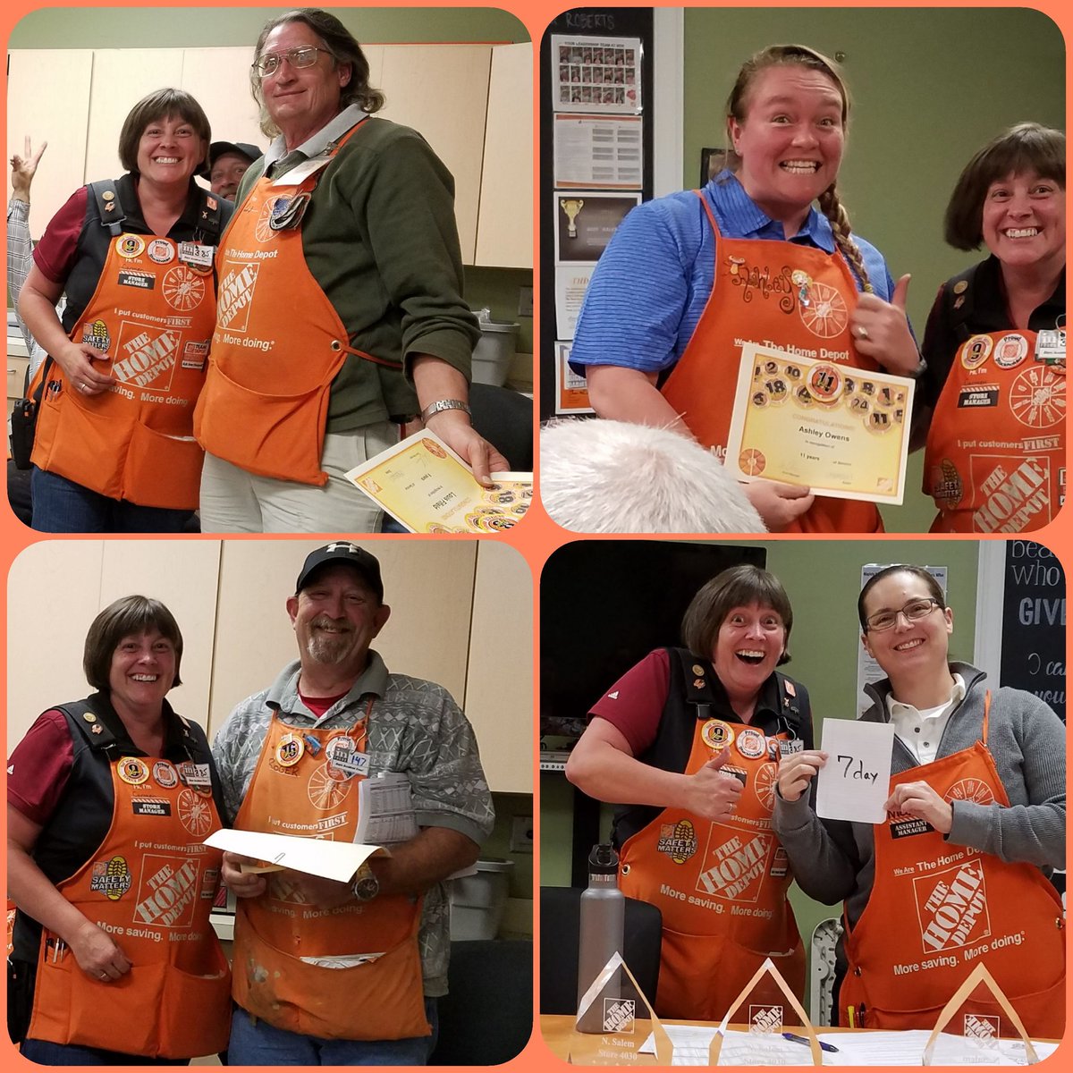 Congrats! Lou 8 years! Ashley 11 years! Roger 17 years! And Nicole 7 days! 😊💛 <a href="/cvalade33/">Carmen Valade</a> @tmeiller <a href="/LaurelHappe/">Laurel Happe</a>