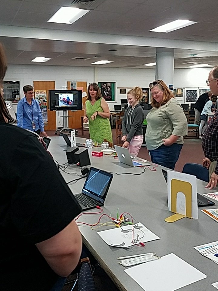 Owen District rocks with their elementary school Media Coordinators and STEM. <a href="/scratch/">Scratch Team</a> <a href="/makeymakey/">Makey Makey</a>  #BCS