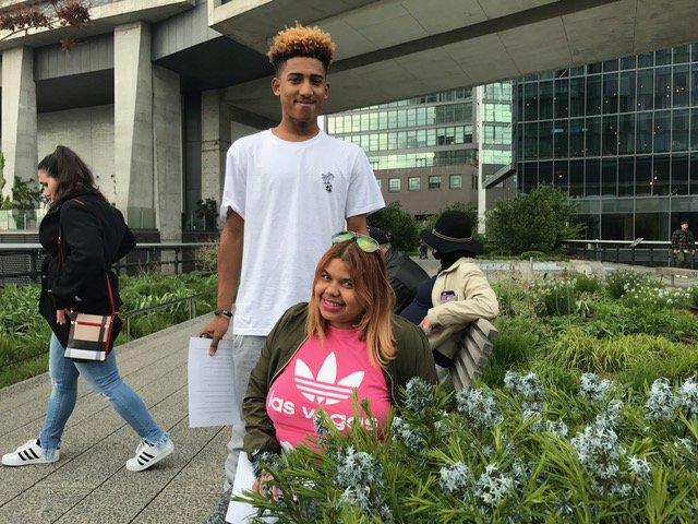 HighLineTeens's tweet photo. Today Green Council focused on identifying plants on the @highlinenyc by going on a scavenger hunt. #HighLineTeens #Scavengers #Science https://t.co/JZcOWci9VY