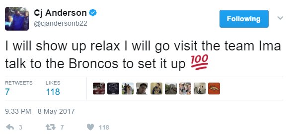 lionelbienvenu's tweet photo. watch @DenverChannel at 5pm. More with #JrBroncos @OrangeVader @AlisonM_TV @cjandersonb22. He's gonna visit the kids! https://t.co/Y637oIyNAn