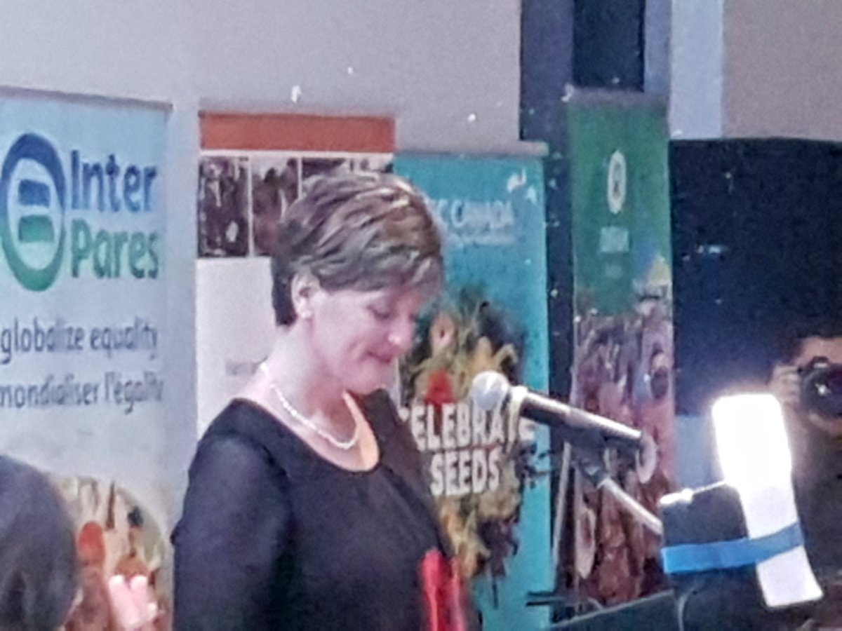 richardveenstra's tweet photo. @mclaudebibeau annonce avec émotion les 100 000 000 dédiés au travail des petites et moyennes orgs pour soutenir les femmes! #can150plus https://t.co/3T1Fh09zEP