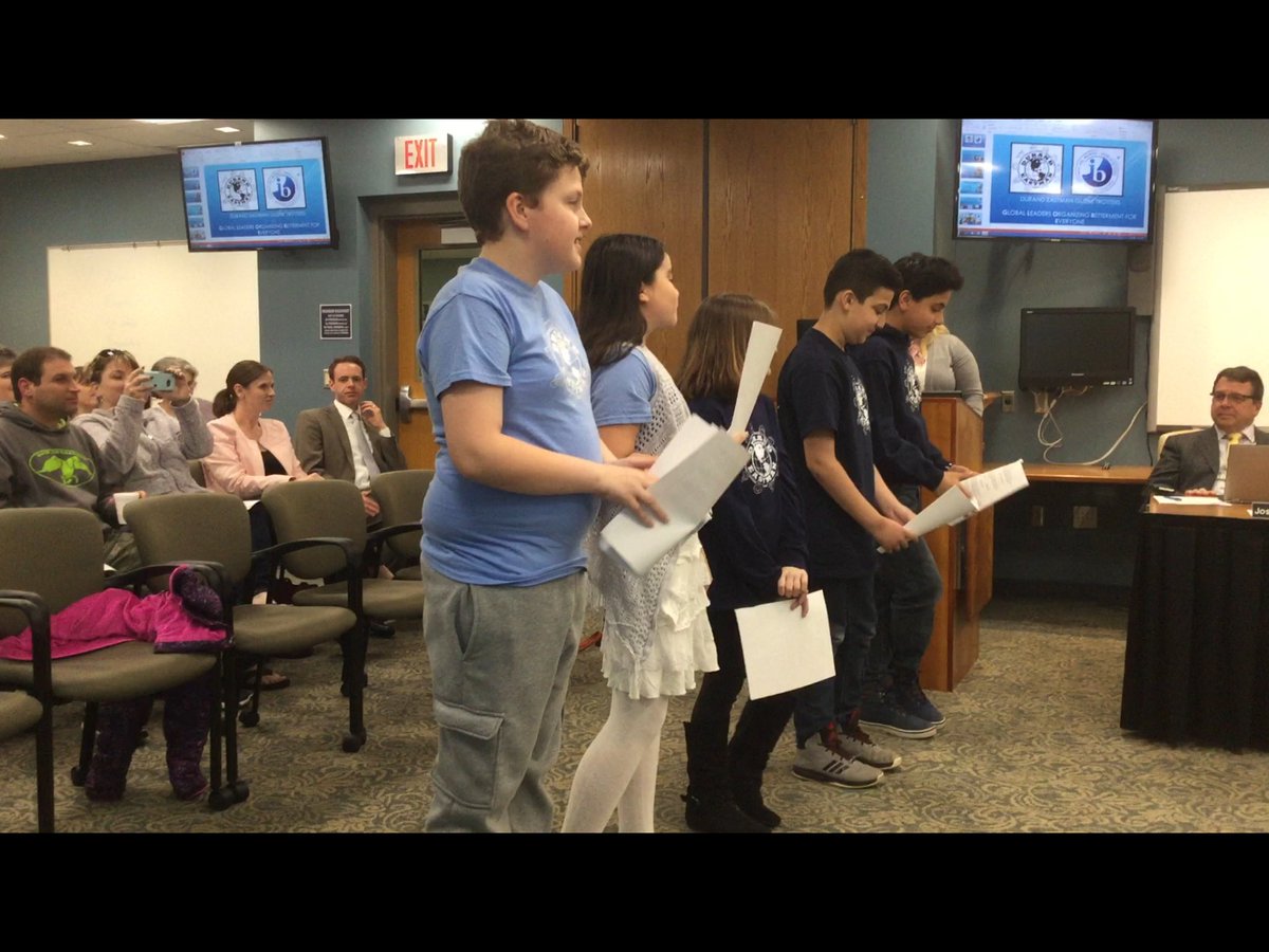 EICSDboe's tweet photo. The DE Globetrotters did a great job presenting at tonight's board meeting. https://t.co/p3ezYbatIh