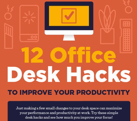 NorthwestBDA's tweet photo. Great ways to keep you awake and productive at work #business #deskhacks
https://t.co/YP1ZAoH26o https://t.co/7wSlwl3xT9
