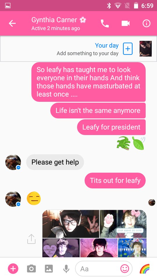 Yakisan03's tweet photo. i think my friend has had enough of my shit... @LeafyIsHere #leafy #leafyishere #toolateforhelp https://t.co/OR9FHUmhXZ