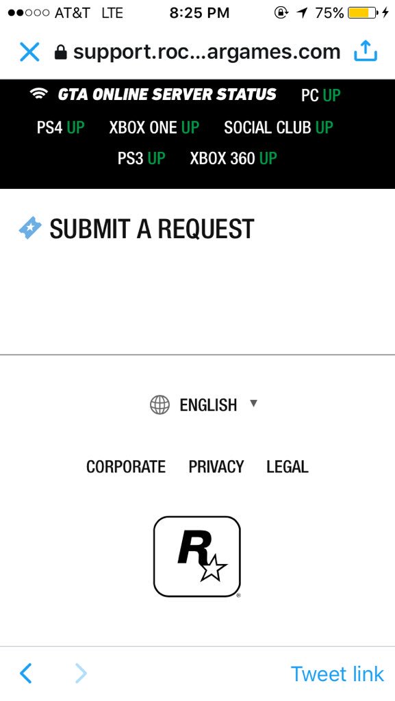 JuannAcostaa's tweet photo. @RockstarSupport Ive been trying to submit a request but it was coming up with a blank screen. As well as the link you just sent me. https://t.co/7auOCSVwky