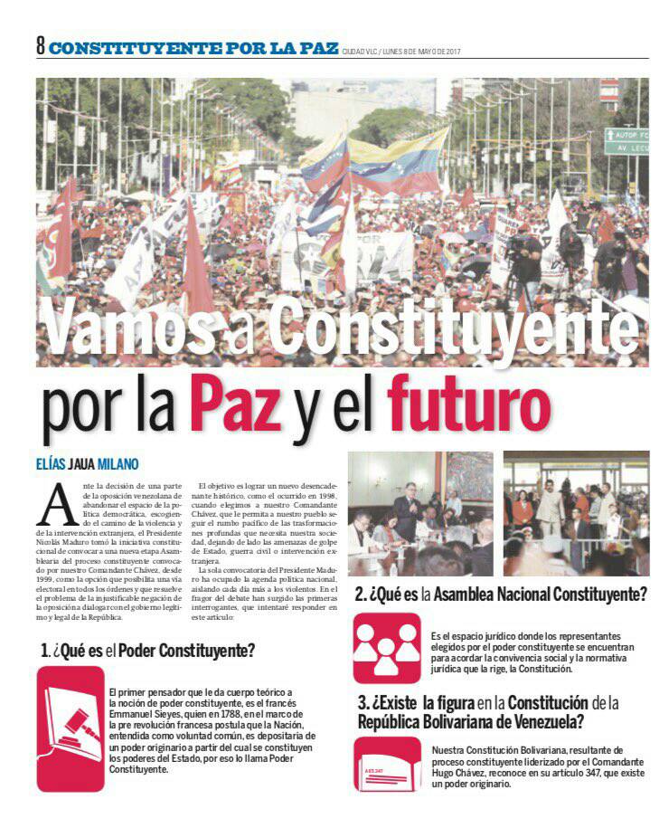 AnacoJpsuv1's tweet photo. Importante!  Vamos a Constituyente por la Paz y el Futuro. 
Anaco Presente en la Constituyente! https://t.co/jDHZFjIH7y