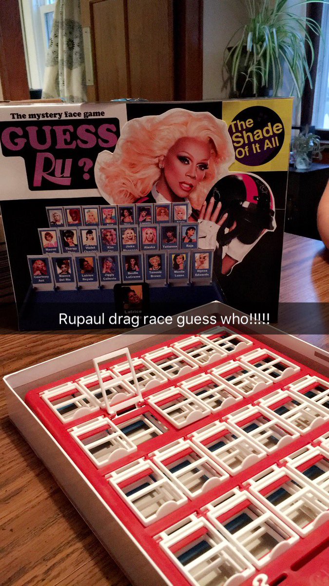 My bf made me a <a href="/RuPaulsDragRace/">RuPaul's Drag Race</a> guess who game. I'm dying!!!