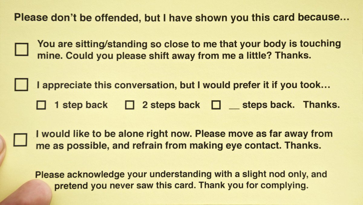 acslibnet's tweet photo. Here's a little gem from Miguel Marquez Outside about personal space preferences https://t.co/ULz2zxlC9S