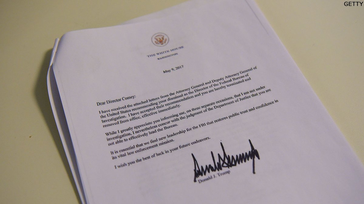 RodeoLast's tweet photo. Comey's termination was read to him over the phone while he was on bureau... https://t.co/fdi1QOITrp by #wfaachannel8 via @c0nvey https://t.co/vsfmlEu4ap
