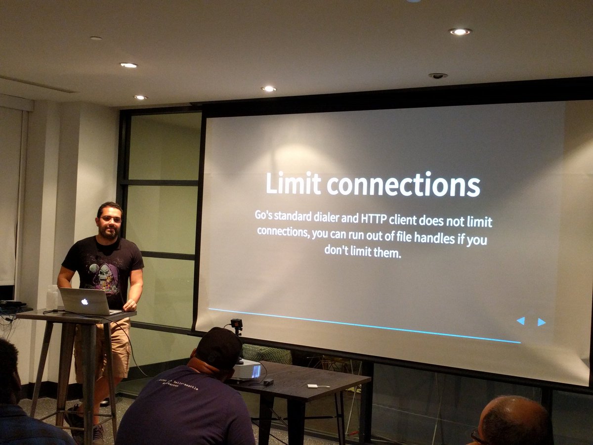 golangphilly's tweet image. .@mauriciojr closing out the night by talking about how Digital Ocean writes their proxies in Go