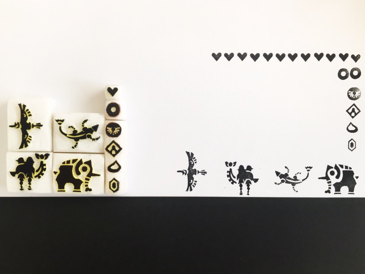 Chikiko V Twitter これをやってみたかった ロード画面 消しゴムハンコ ブレスオブザワイルド