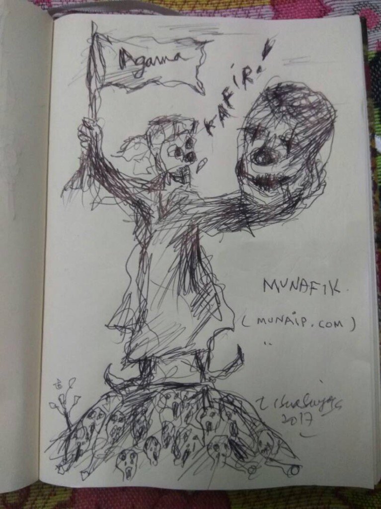 Karya perupa Tisna Sunjaya yg ia kirim subuh tadi.