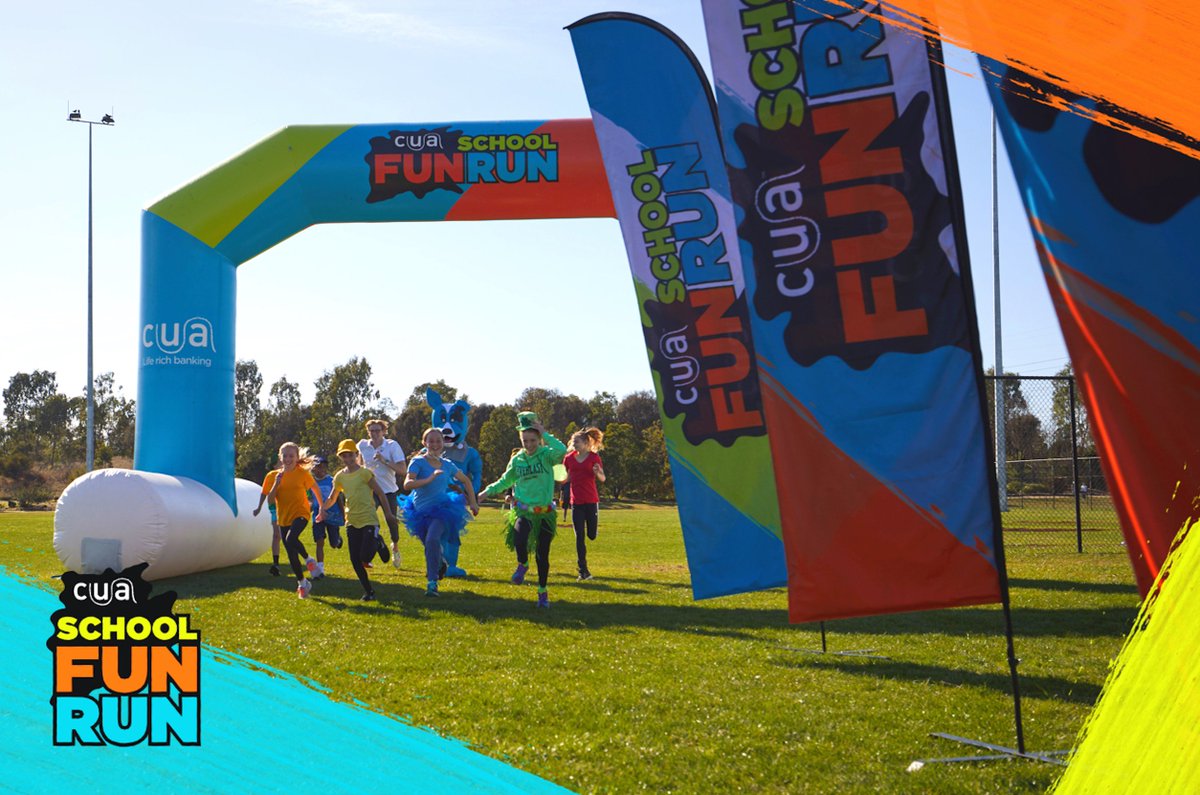 Photo finish! Thanks to our friend <a href="/_mackhorton/">Mack Horton</a> ​and Jack the Mascot for joining our school Mill Park Heights​ in their CUA School Fun Run!