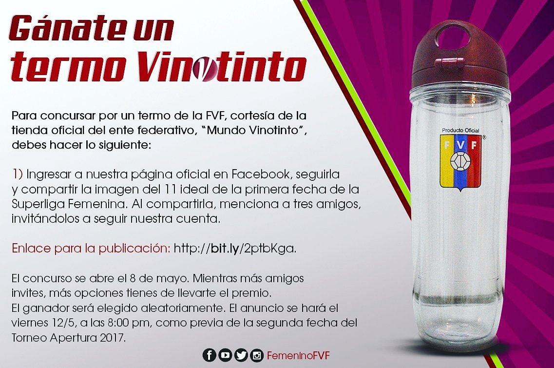 FemeninoFVF's tweet photo. #Obsequio🎁 | En nuestra página oficial en Facebook, sortearemos este termo de la FVF. ¿Lo quieres? ¡Participa!

https://t.co/h4A976YkCi https://t.co/K0ErB43eW0