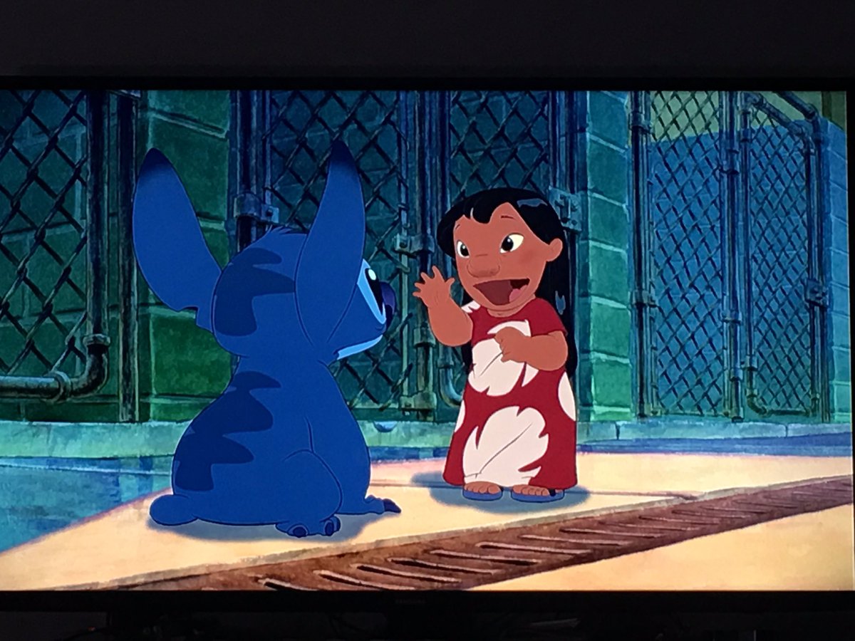 Watching my rescue puppy's namesake movie #Lilo #LiloAndStitch #rescuedog