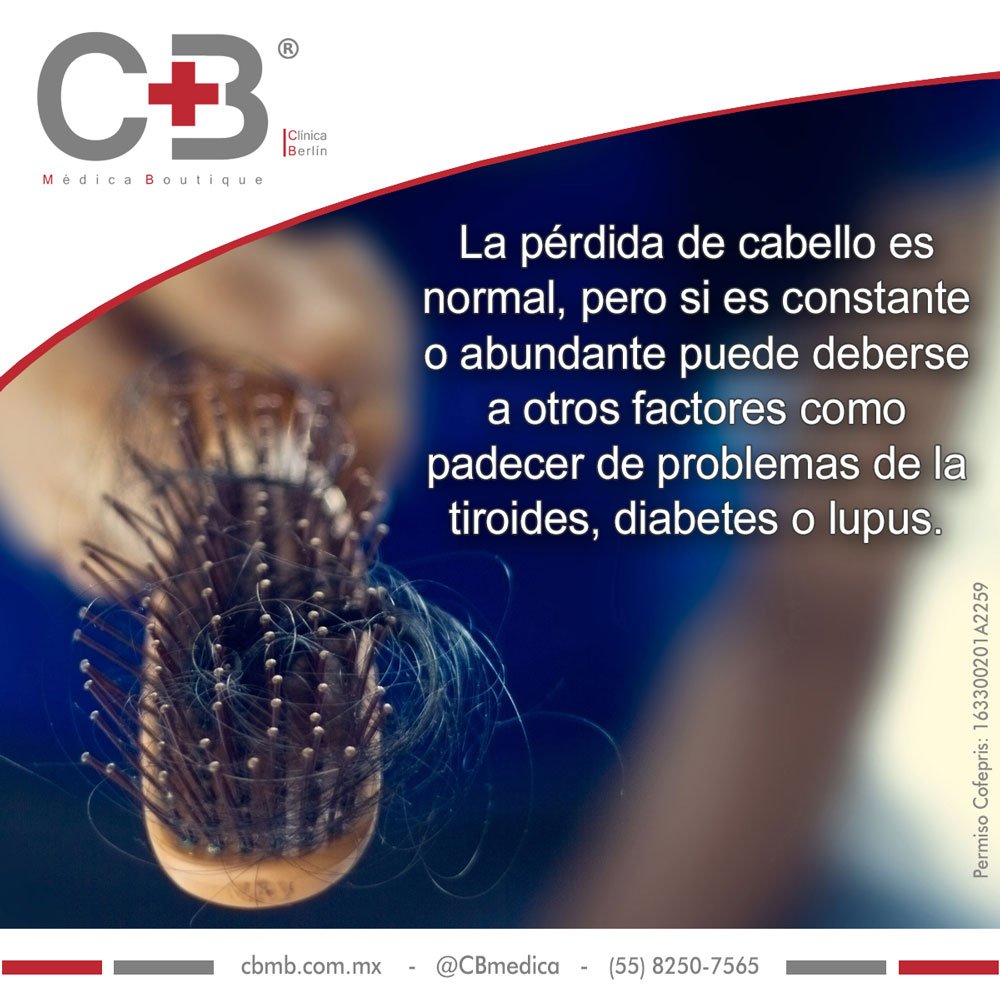 CBmedica's tweet photo. ¿Sabías que pierdes cerca de 100 cabellos por día? https://t.co/W88iMux6DD