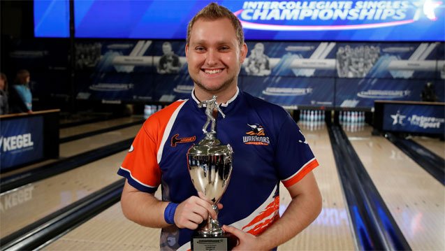 Midland senior Nick Pate ended his USBC Collegiate career in style as he captured the men's title at the 2017 #ISC. t.bowl.com/2q0FYty