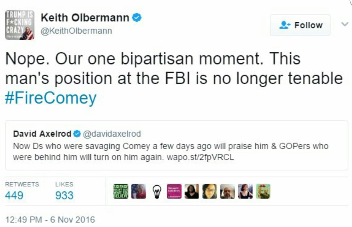 @KeithOlbermann  Throwback to when Keith was for #firecomey