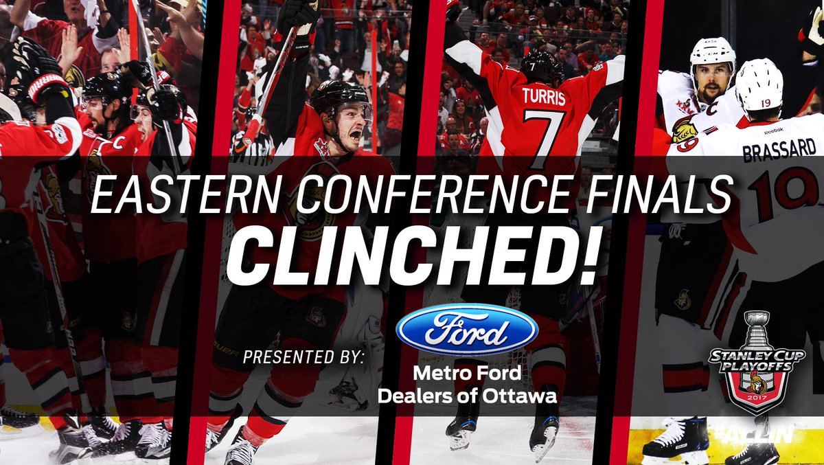 Senators's tweet image. THE #SENS ARE HEADED TO EASTERN CONFERENCE FINALS! #ALLIN