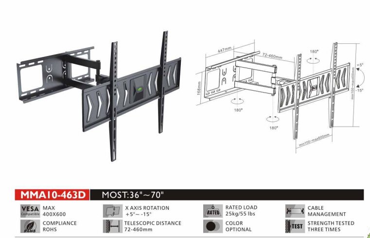 iris_123z's tweet photo. Movimiento completo tres brazos tv soporte, vesa es 400x600 https://t.co/Nqrrps0kCI