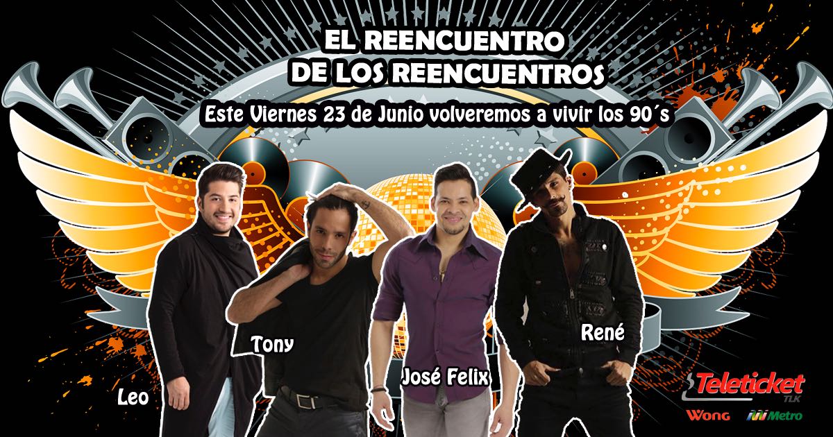 YsavoAndia's tweet photo. Y están de regreso ! Si! Ellos vuelven para hacernos revivir los 90s un show imperdible 👌 #ElReencuentroDeLosReencuentros 😍 @Rene_peru https://t.co/GKqNFEAWGV