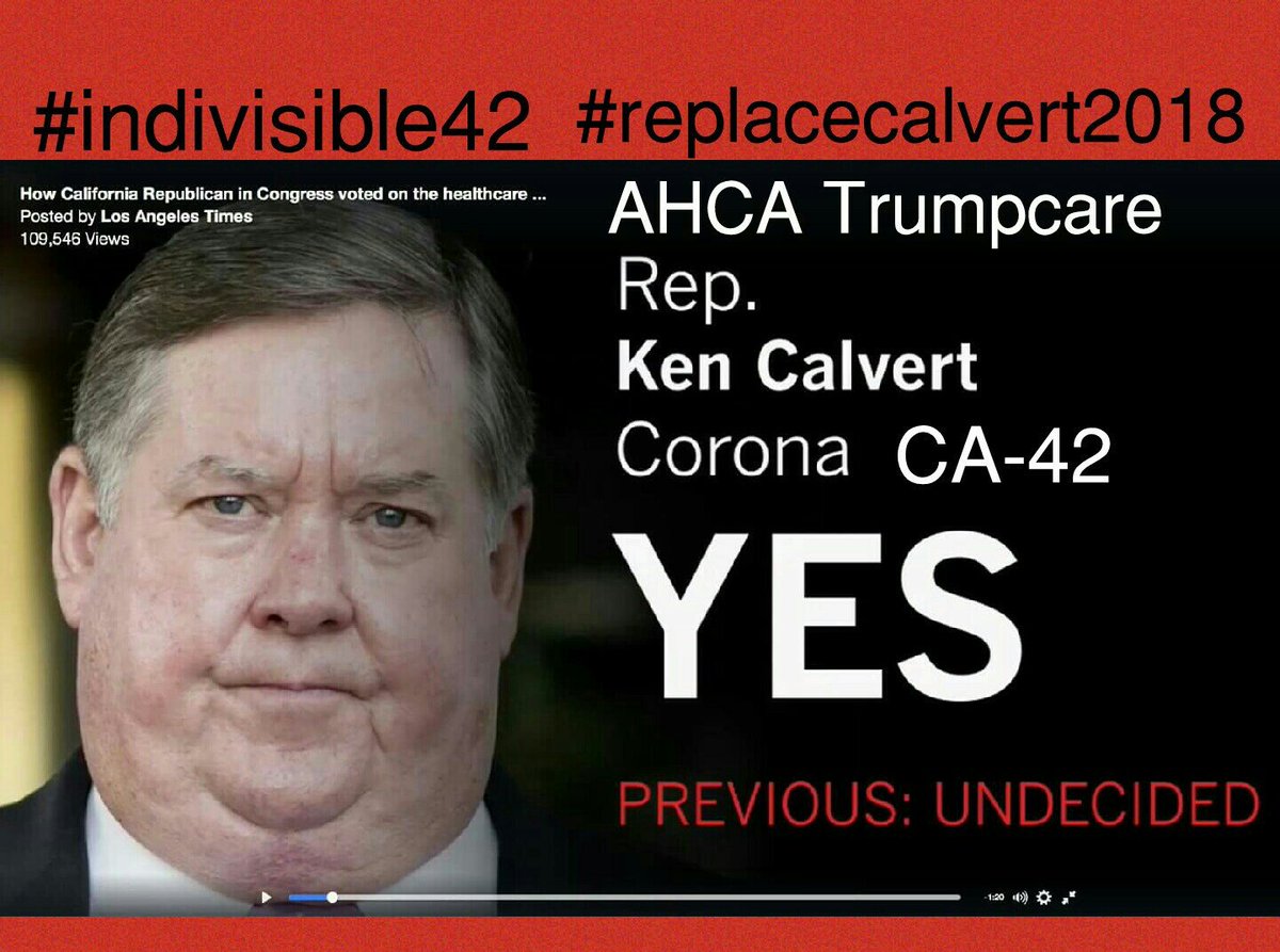 ieResist's tweet photo. @KenCalvert #indivisible42 #replacecalvert2018 https://t.co/IeX0EjG1zw