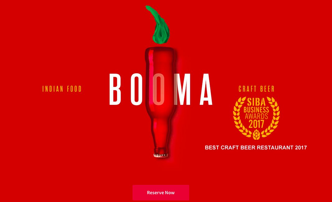 SIBANational's tweet photo. We love @BoomaBrixton's use of their SIBA Business Awards logo (Best Craft Beer Restaurant) on their homepage https://t.co/54DuycgtAR https://t.co/ZloBP0Ko0x
