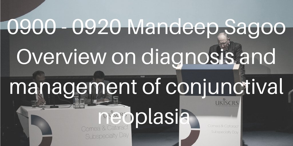 UKISCRS's tweet photo. The first lecture in the am session is Mandeep Sagoo at 0900 - 0920
#ophthalmology #events #eyecare #conjunctival #neoplasia #CC2017 https://t.co/IPJ29iaN3L