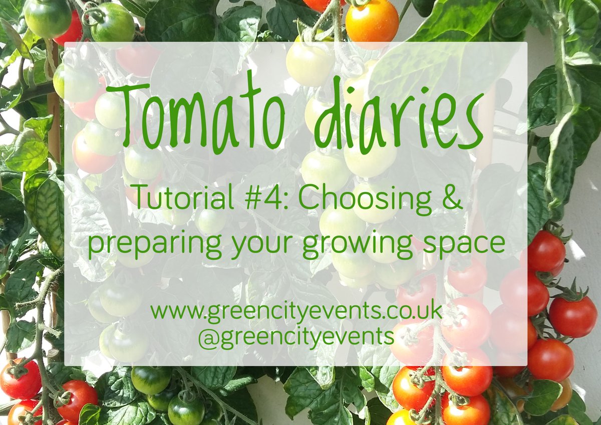 It's the next #TomatoDiaries tutorial - time to choose &amp; prepare your small urban growing space! greencityevents.co.uk/tomato-diaries…