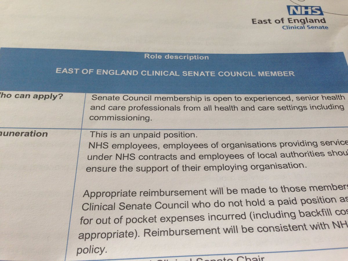 Exciting opportunity to join Clinical Senate Council. Recruiting now- see eoesenate.nhs.uk