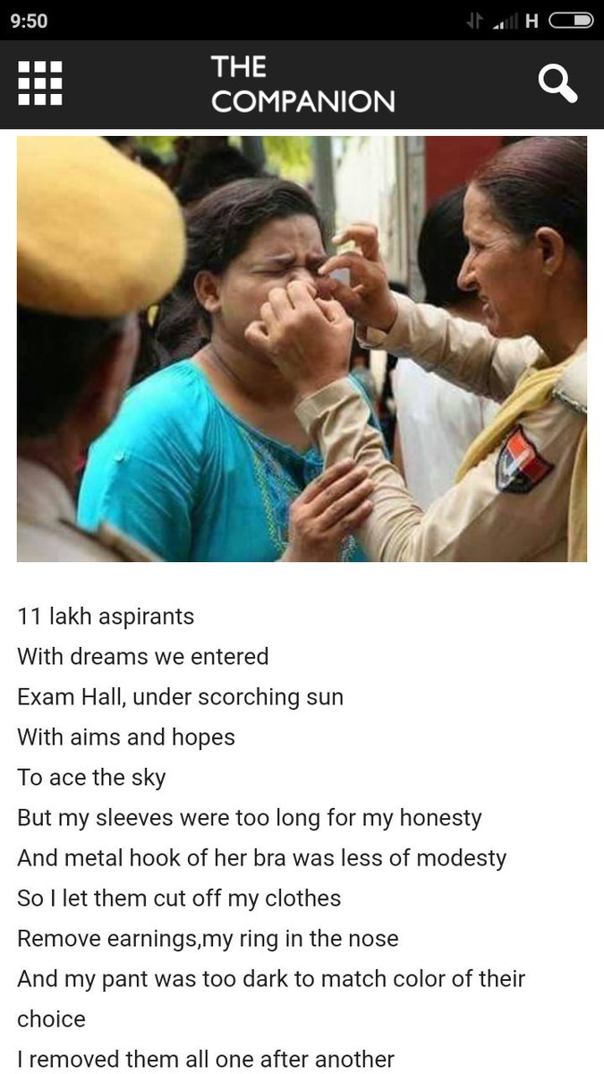 thecompanionn's tweet photo. Yes Those Were Rules And Rules Were Wrong
https://t.co/2rk3z0jftv
#NEET #NEETDressCode @CBSEWorld @HRDMinistry https://t.co/qRsuONxcsq