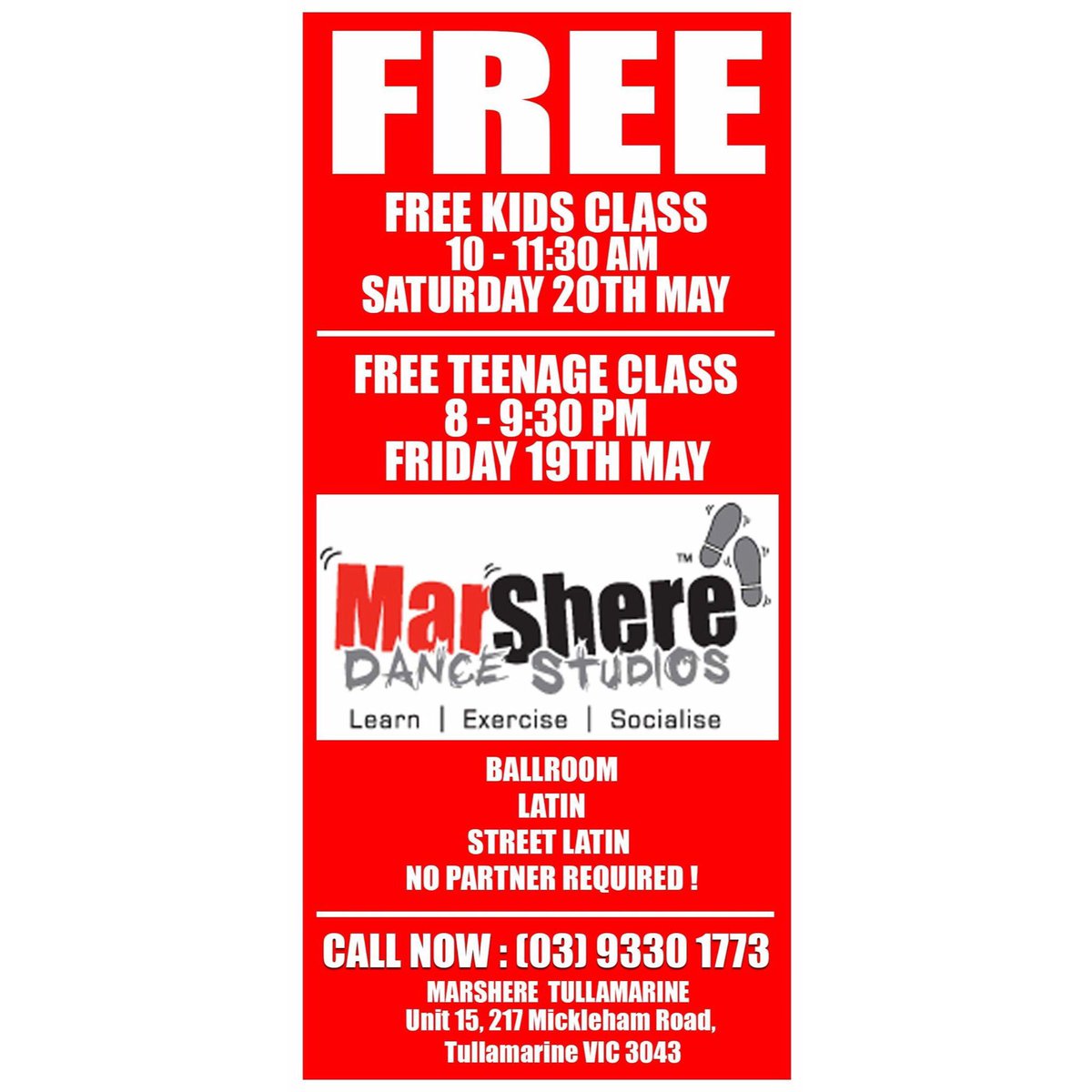 MarShere_Tulla's tweet photo. FREE KIDS CLASS 20th MAY
FREE TEEN CLASS 19th MAY
🌟🌟🌟🌟🌟🌟🌟🌟🌟🌟 https://t.co/JmnrXwrIm1