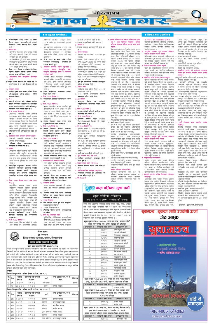 LoksewaStudent's tweet image. आज २०७४ बैशाख २७ गते बुधबार प्रकाशित गोरखापत्रका लोकसेवा तयारी बस्तुगत तथा बिषयगत सामाग्रीहरु पढ्नुहोस्