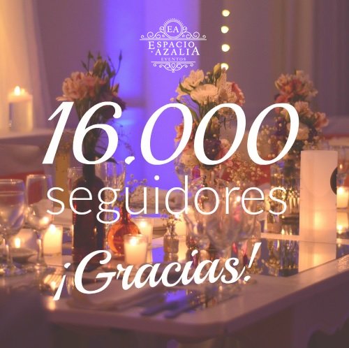 EspacioAzalia's tweet photo. Llegamos a 16.000 Me Gusta en #Facebook! Muchas gracias por acompañarnos durante todos estos años @EspacioAzalia #16MilMeGusta https://t.co/IddbxlKckf
