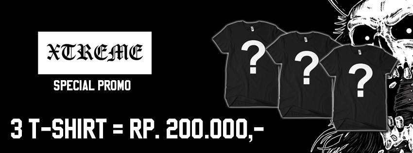 XtremeMerch's tweet photo. Special promo 3 t-shirt = Rp. 200.000,-, masih berlaku loh, langsung aja whatsapp/sms ke 081 310 877 341 atau line @ xtrememerch (pake @) https://t.co/txsTiOgB3N