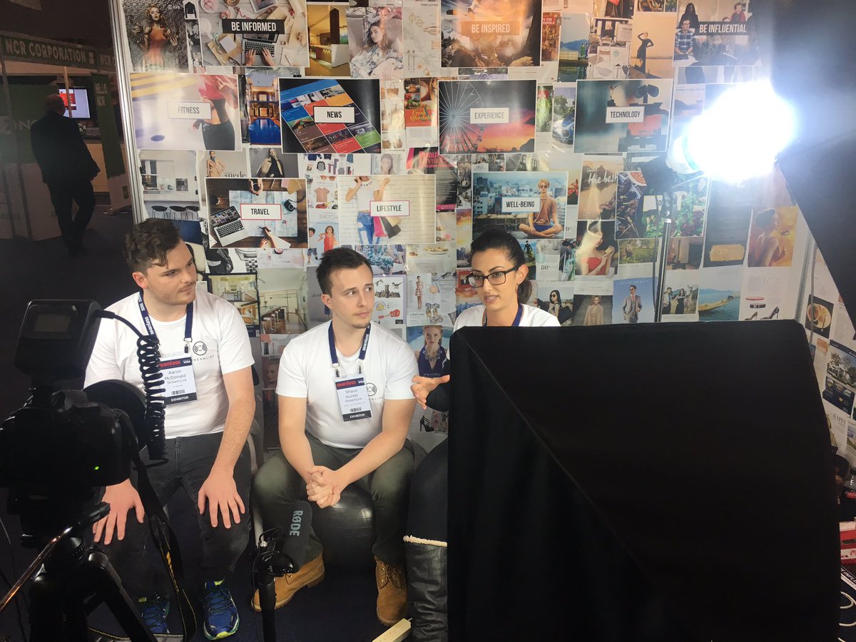 crowdink's tweet image. Chatting with the exhibitors at @SeamlessAU. Here with @StreamLinkAU talking about their streaming service! #crowdink #streamlink