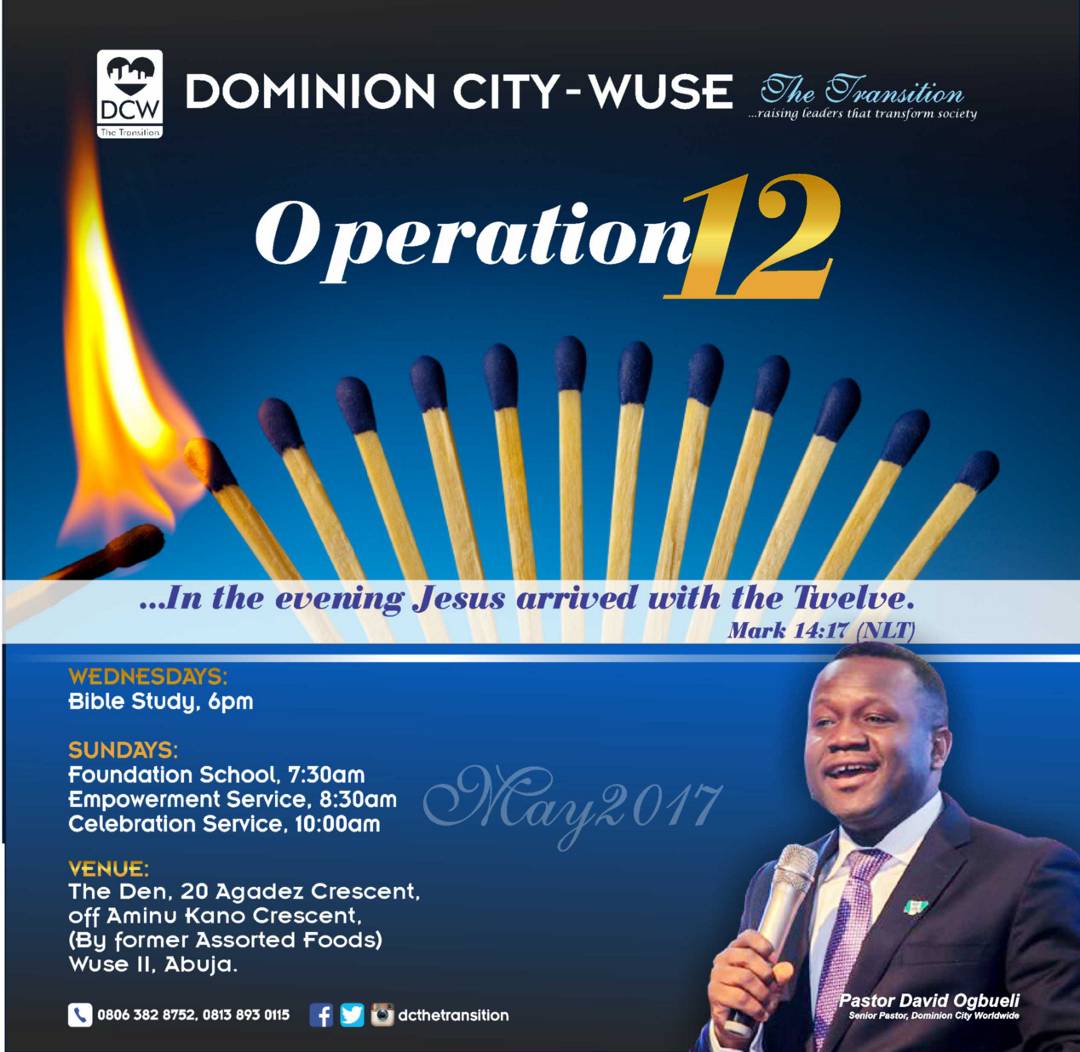dcwuse's tweet photo. Let's fellowship together this evening by 6pm. Come with your friends and family. 
#Operation12 https://t.co/uuQCyKYTKD