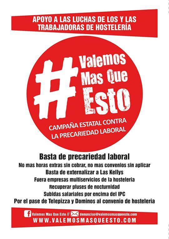 Esta tarde negociación Convenio #Hostelería, estaremos en Via Laietana con <a href="/bcn_cgt_telepi/">CGT Telepizza BCN</a>.

NO a las externalizaciones; #ValemosMásQueEsto.