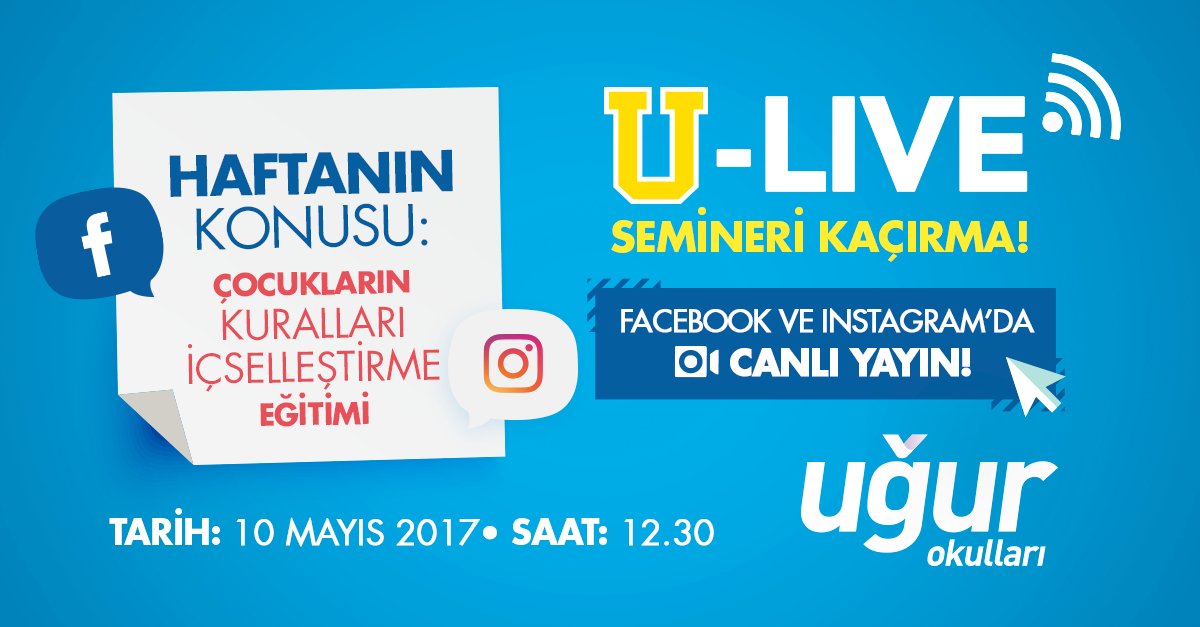 Facebook ve Instagram'dan canlı yayınlanacak U-Live seminerlerimiz <a href="/barisszgn/">Barış SEZGİN</a> sunumuyla bugün 12:30'da devam ediyor. Kaçırmayın!