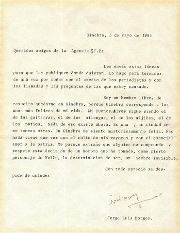 Carta A Un Amigo Jorge Luis Borges Compartir Carta
