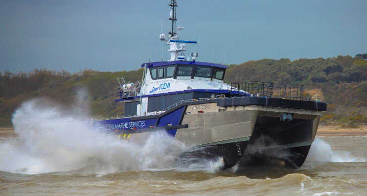 Iceni Legend on sea trials