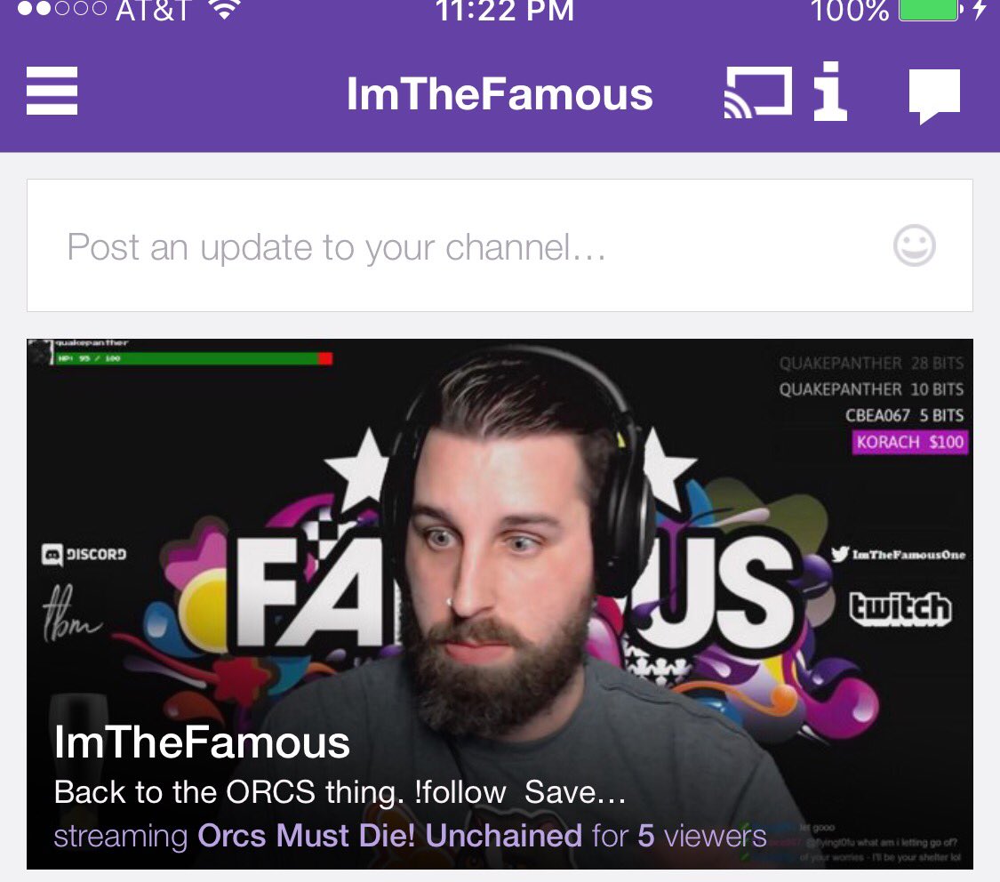 thefamoustv's tweet photo. My screen shot at the start of my stream, would you join in? Haha what the? #hittheheart https://t.co/M0sBUY2hWV