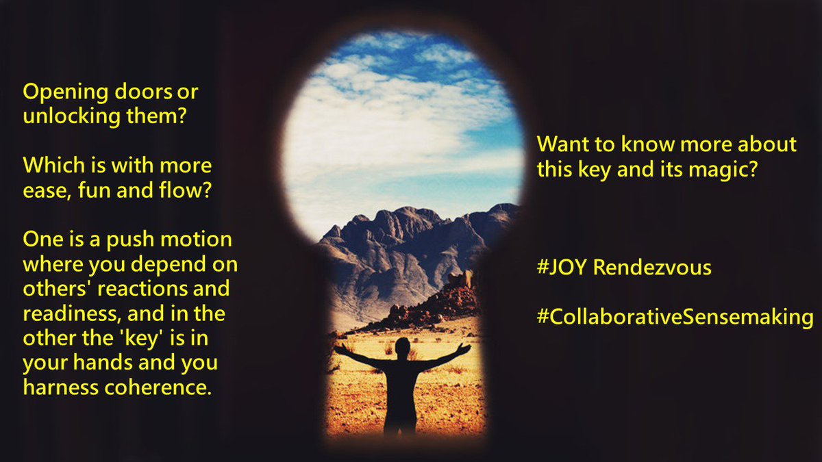 Inspirationgap's tweet image. Opening doors or unlocking them? Which is with more ease, fun and flow? One is a push motion and the other a flow motion...#JOYRendezvous