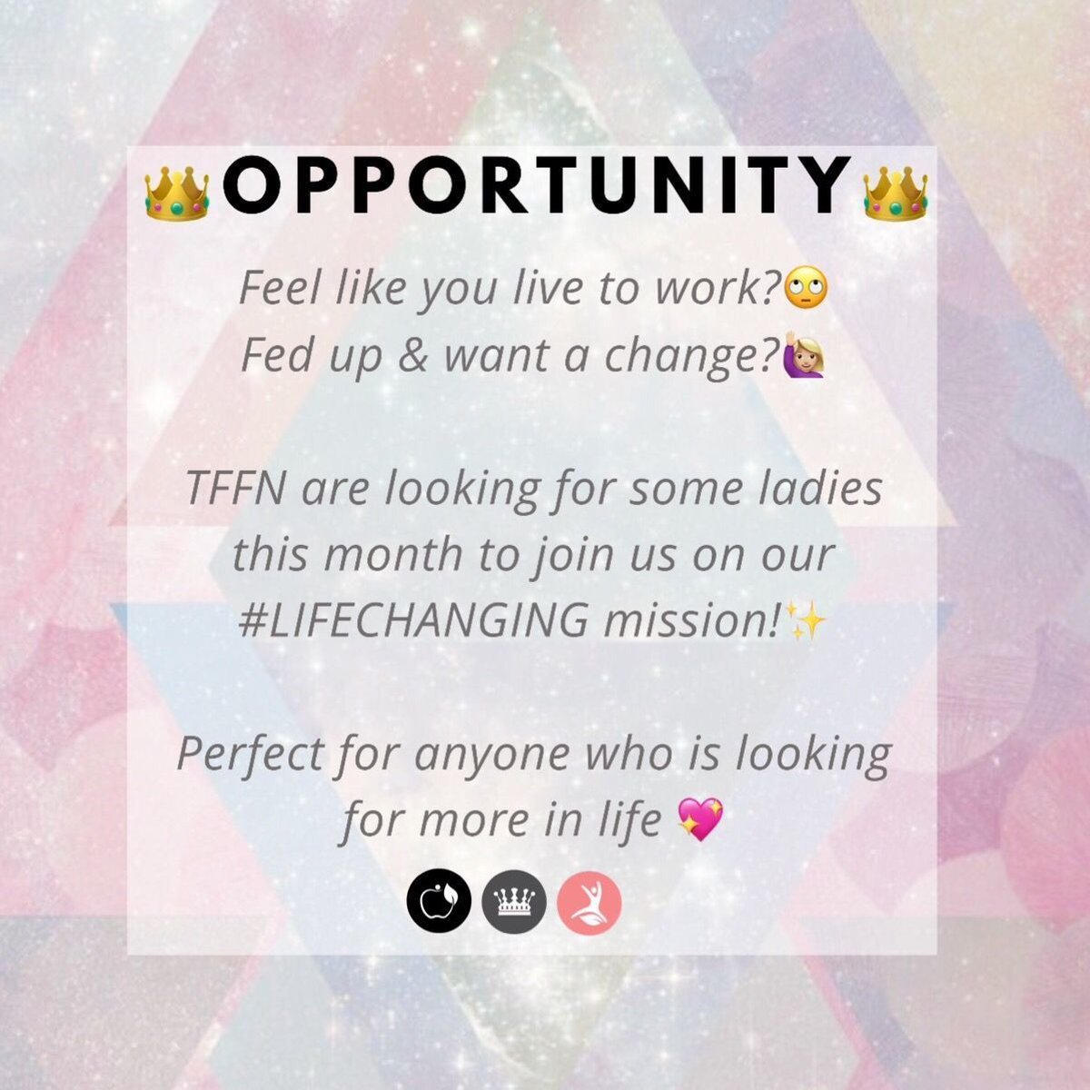 FrancescaCouch2's tweet photo. O P P O R T U N I T Y 🎊

I need 3 positive, determined girls to join my team 👯 https://t.co/teW9zSZDO6